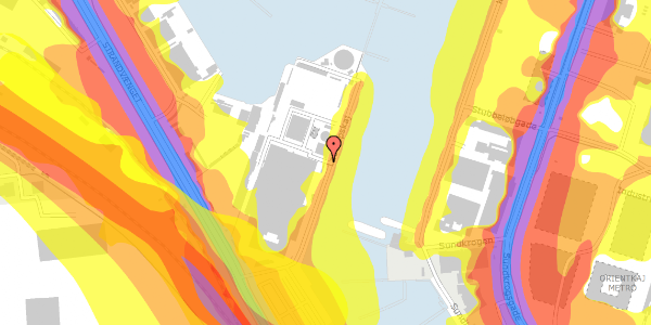 Trafikstøjkort på Lautrupskaj 5, 2100 København Ø