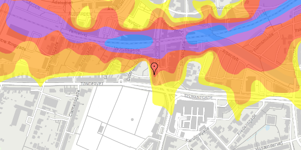 Trafikstøjkort på Bredgade 24, 3. 304, 6000 Kolding