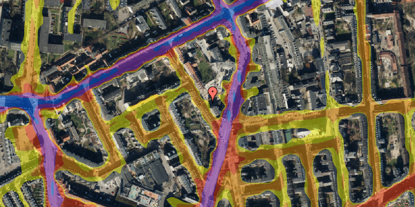 Trafikstøjkort på Sundevedsgade 25, 1. th, 1751 København V