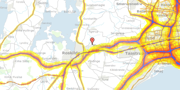 Trafikstøjkort på Ageren 11, 4000 Roskilde