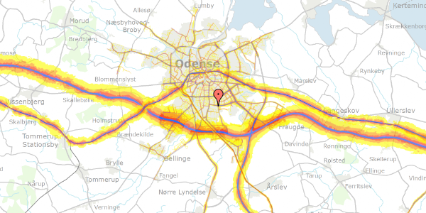 Trafikstøjkort på Niels Bohrs Allé 19, 5230 Odense M