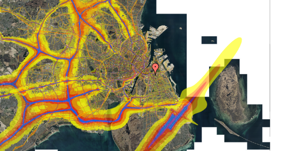 Trafikstøjkort på Uplandsgade 6B, 4. 414, 2300 København S