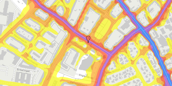 Trafikstøjkort på Skotlandsgade 19, 2300 København S