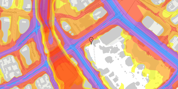 Trafikstøjkort på Vesterbrogade 3, 2. , 1620 København V