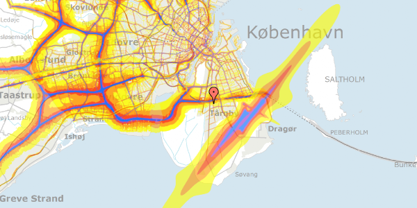 Trafikstøjkort på Hf. Stjernelund 104, 2770 Kastrup