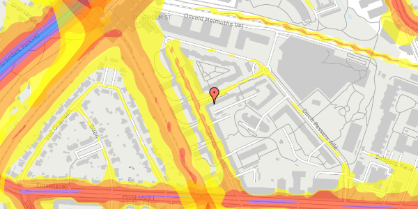 Trafikstøjkort på Preben Kaas' Vænge 5R, 2000 Frederiksberg