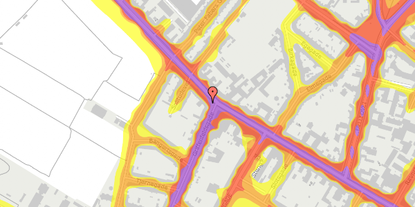 Trafikstøjkort på Nørrebrogade 55, st. 2, 2200 København N