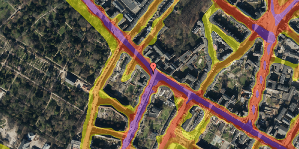 Trafikstøjkort på Nørrebrogade 55, st. 1, 2200 København N