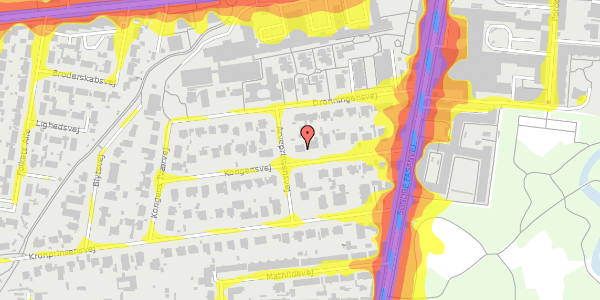 Trafikstøjkort på Kongensvej 16, 1. , 2000 Frederiksberg