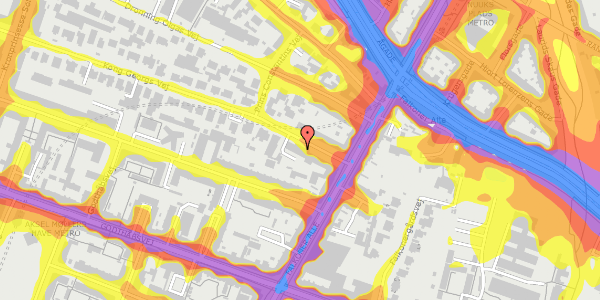 Trafikstøjkort på Kong Georgs Vej 3, 1. 104, 2000 Frederiksberg