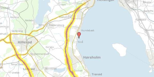 Trafikstøjkort på Sølyst Strandpark 7, 2990 Nivå