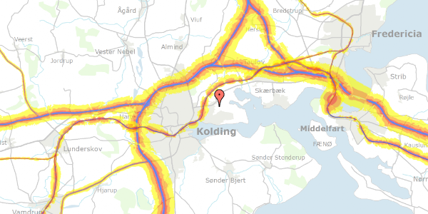 Trafikstøjkort på Gl. Drejensvej 5, 6000 Kolding