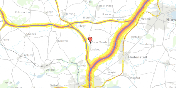 Trafikstøjkort på Gl Landevej 66, st. 3, 7100 Vejle