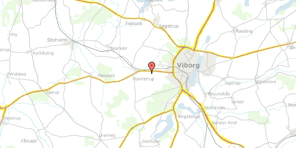 Trafikstøjkort på Holstebrovej 119, 8800 Viborg