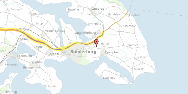 Trafikstøjkort på Mommarkvej 85, 6400 Sønderborg