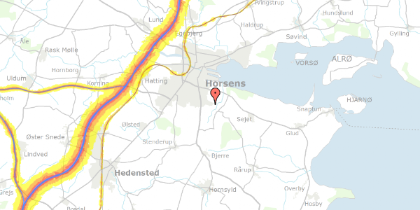 Trafikstøjkort på Nordrevej 60C, 8700 Horsens