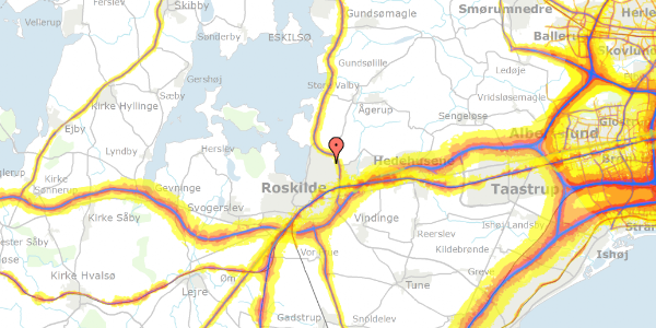 Trafikstøjkort på Himmelev Bygade 30B, 4000 Roskilde