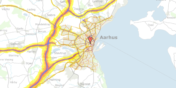 Trafikstøjkort på Ceres Allé 7, 1. 1, 8000 Aarhus C