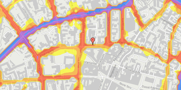 Trafikstøjkort på Klostergade 34, st. , 8000 Aarhus C