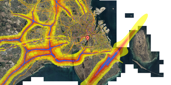 Trafikstøjkort på Cylindervej 15, 3. th, 2450 København SV