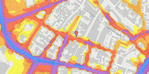 Trafikstøjkort på Østergade 9, 3. , 8000 Aarhus C