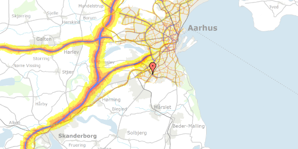 Trafikstøjkort på Matildelundsvej 2, 2. th, 8260 Viby J