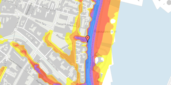 Trafikstøjkort på Skolegyde 10, 2. , 8000 Aarhus C