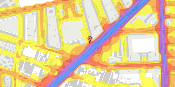 Trafikstøjkort på Ringertoften 1, 2400 København NV