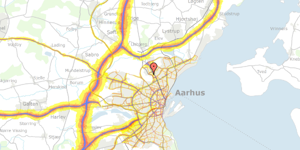 Trafikstøjkort på Olof Palmes Allé 39, st. , 8200 Aarhus N