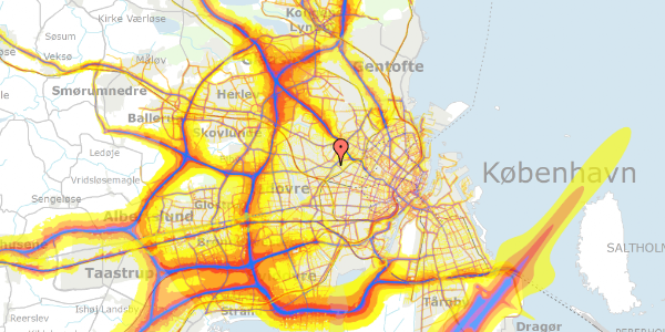 Trafikstøjkort på Gyvelvej 3, 2720 Vanløse