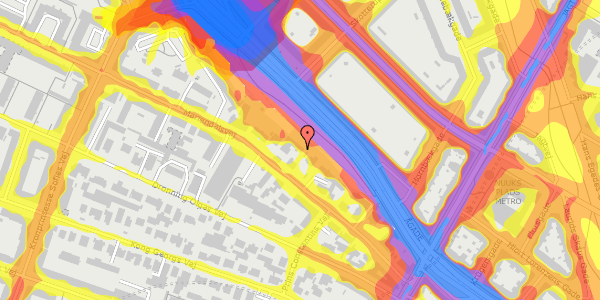 Trafikstøjkort på Mariendalsvej 22B, st. 11, 2000 Frederiksberg