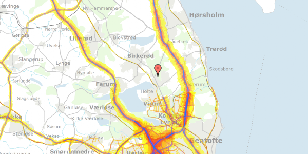 Trafikstøjkort på Kongevejen 427A, 2840 Holte