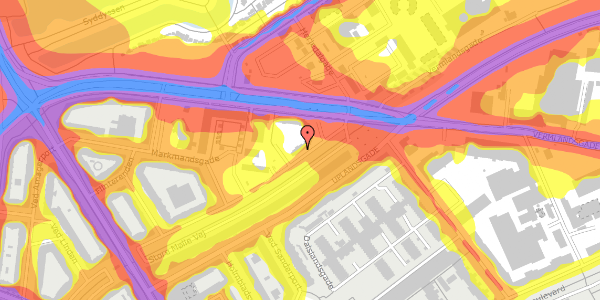 Trafikstøjkort på Store Mølle Vej 17, 2. th, 2300 København S