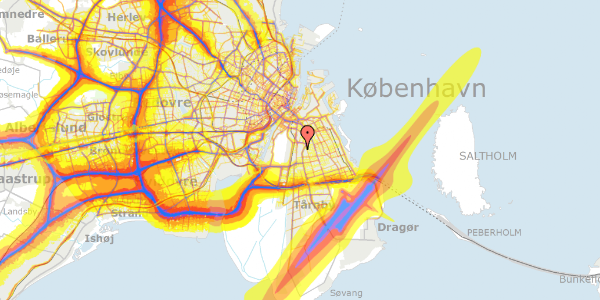 Trafikstøjkort på Remisevej 75A, 2300 København S