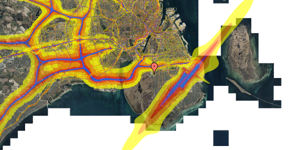 Trafikstøjkort på Else Alfelts Vej 70A, kl. , 2300 København S