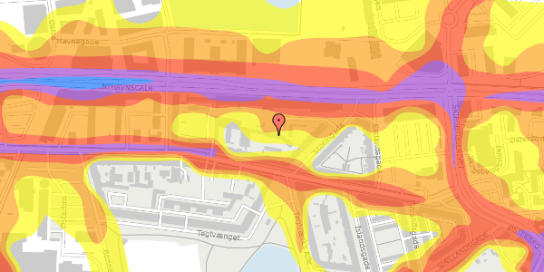 Trafikstøjkort på Stormgade 1A, 1. , 9000 Aalborg