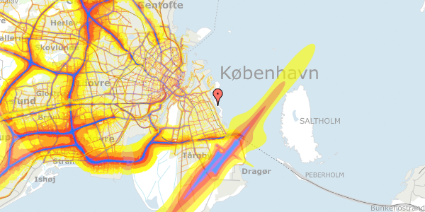 Trafikstøjkort på Amager Strandvej 142C, 2. th, 2300 København S