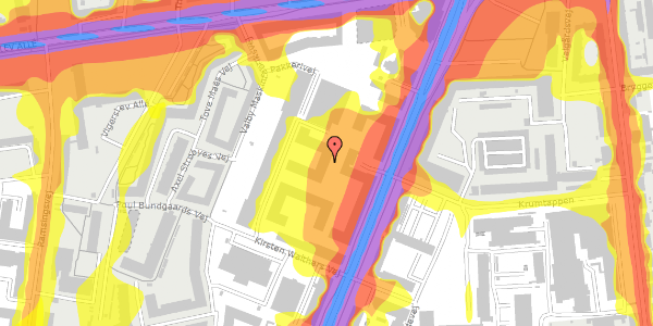 Trafikstøjkort på Montagehalsvej 24, 2500 Valby