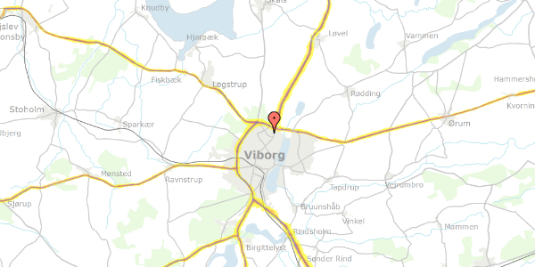 Trafikstøjkort på Vognmagervej 10, 8800 Viborg