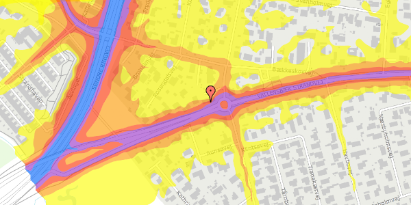 Trafikstøjkort på Vallensbæk Strandvej 316, 2665 Vallensbæk Strand