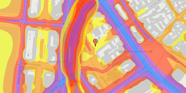 Trafikstøjkort på Axeltorv 12, 1. , 1609 København V