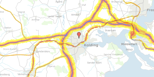 Trafikstøjkort på Skovlyst 25, 6000 Kolding