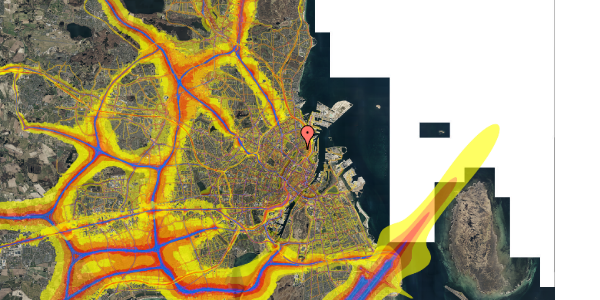 Trafikstøjkort på Classensgade 7D, 2. , 2100 København Ø