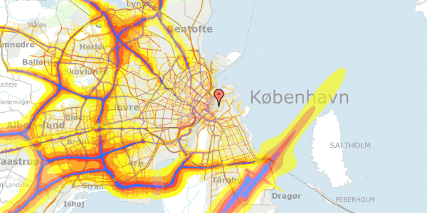 Trafikstøjkort på Kvæsthusgade 6G, 1251 København K