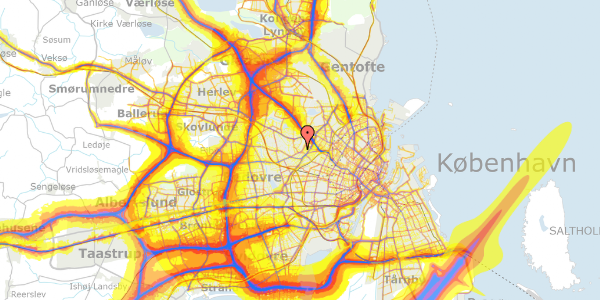 Trafikstøjkort på Næsbyholmvej 14D, 3. , 2700 Brønshøj