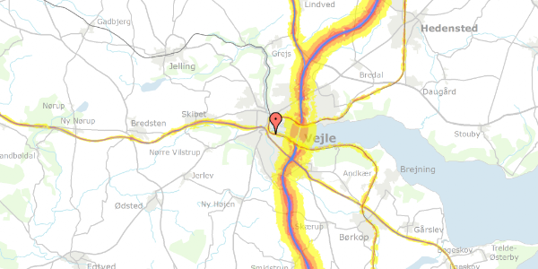 Trafikstøjkort på Agersnapsvej 3, st. , 7100 Vejle