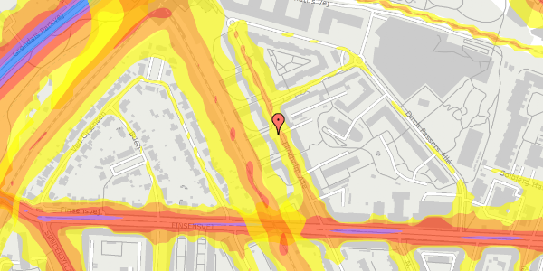 Trafikstøjkort på Flintholm Alle 17A, 2000 Frederiksberg