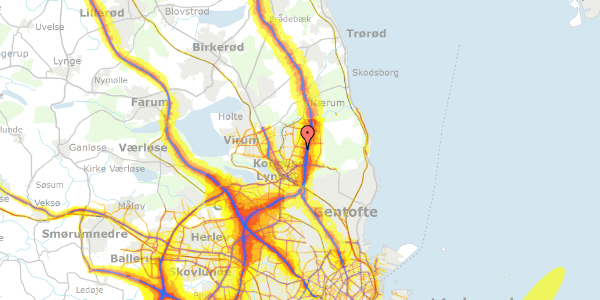 Trafikstøjkort på Matematiktorvet 304, st. , 2800 Kongens Lyngby