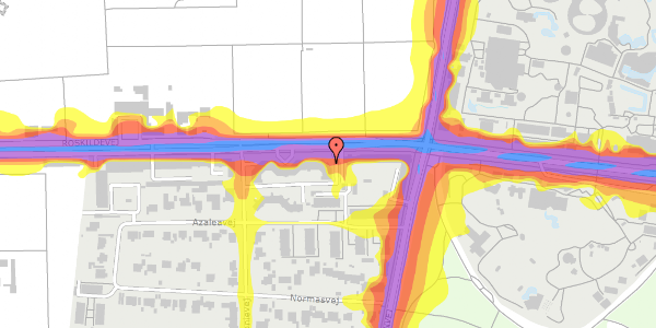 Trafikstøjkort på Roskildevej 37, 3. , 2000 Frederiksberg