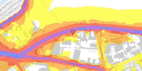 Trafikstøjkort på Uplandsgade 52, 1. , 2300 København S